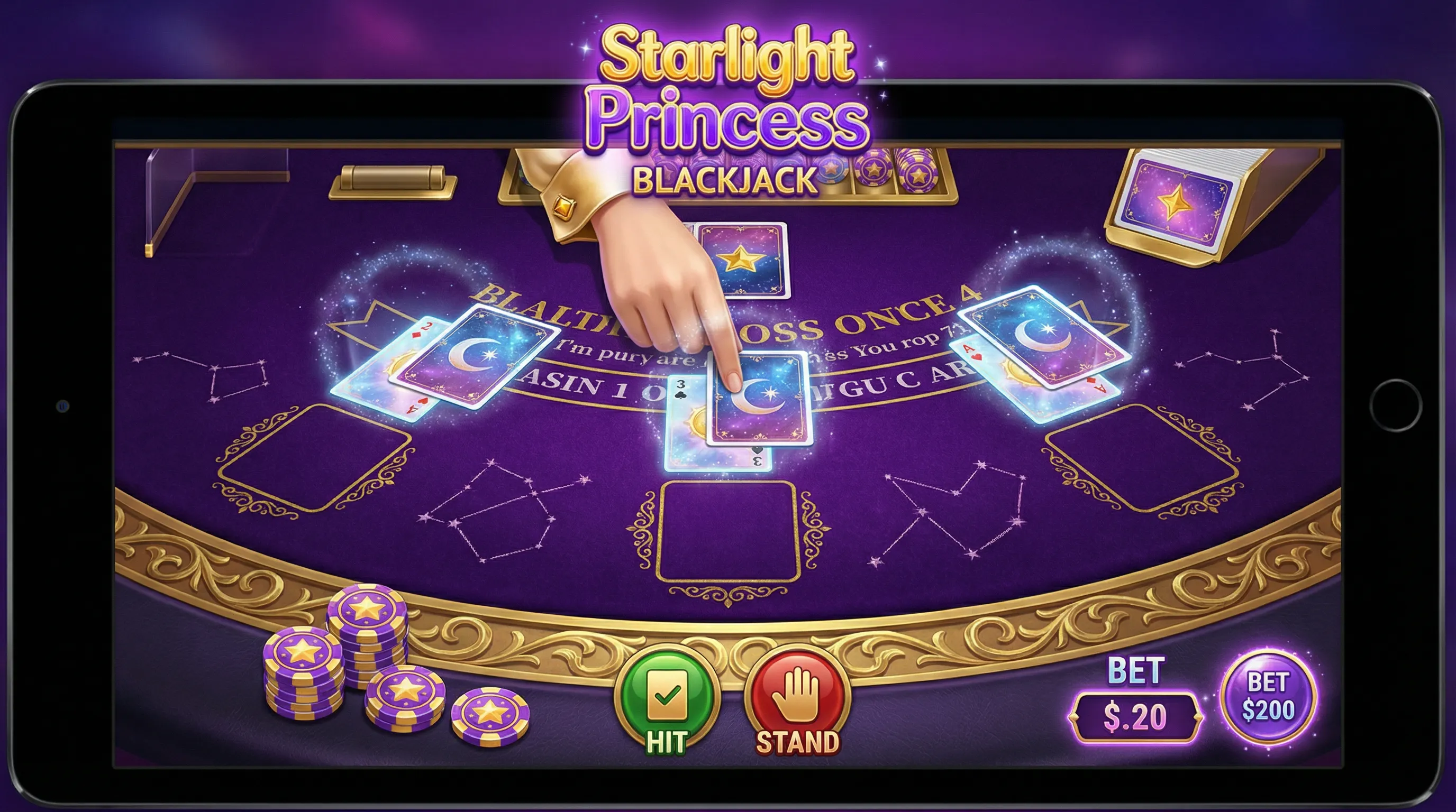 Gameplay de Blackjack no donaldbet interface do jogo
